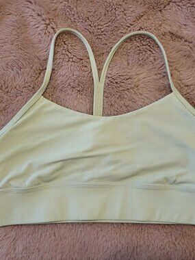 Lululemon Longline (Long Line) Flow Y Bra Size 12 Kohlrabi Green
